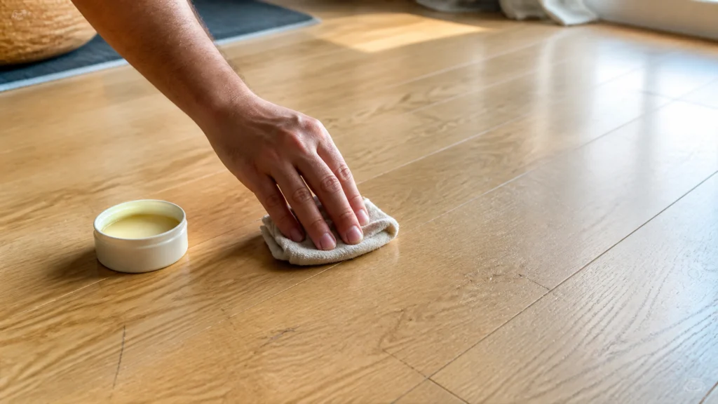 Illustration éditoriale pour l’article « Parquet rayé comment réparer : nos solutions et astuces »