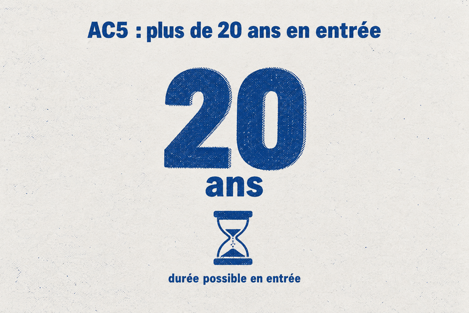 L'AC5 peut dépasser 20 ans dans l'entrée et le couloir, les zones au passage le plus intense.