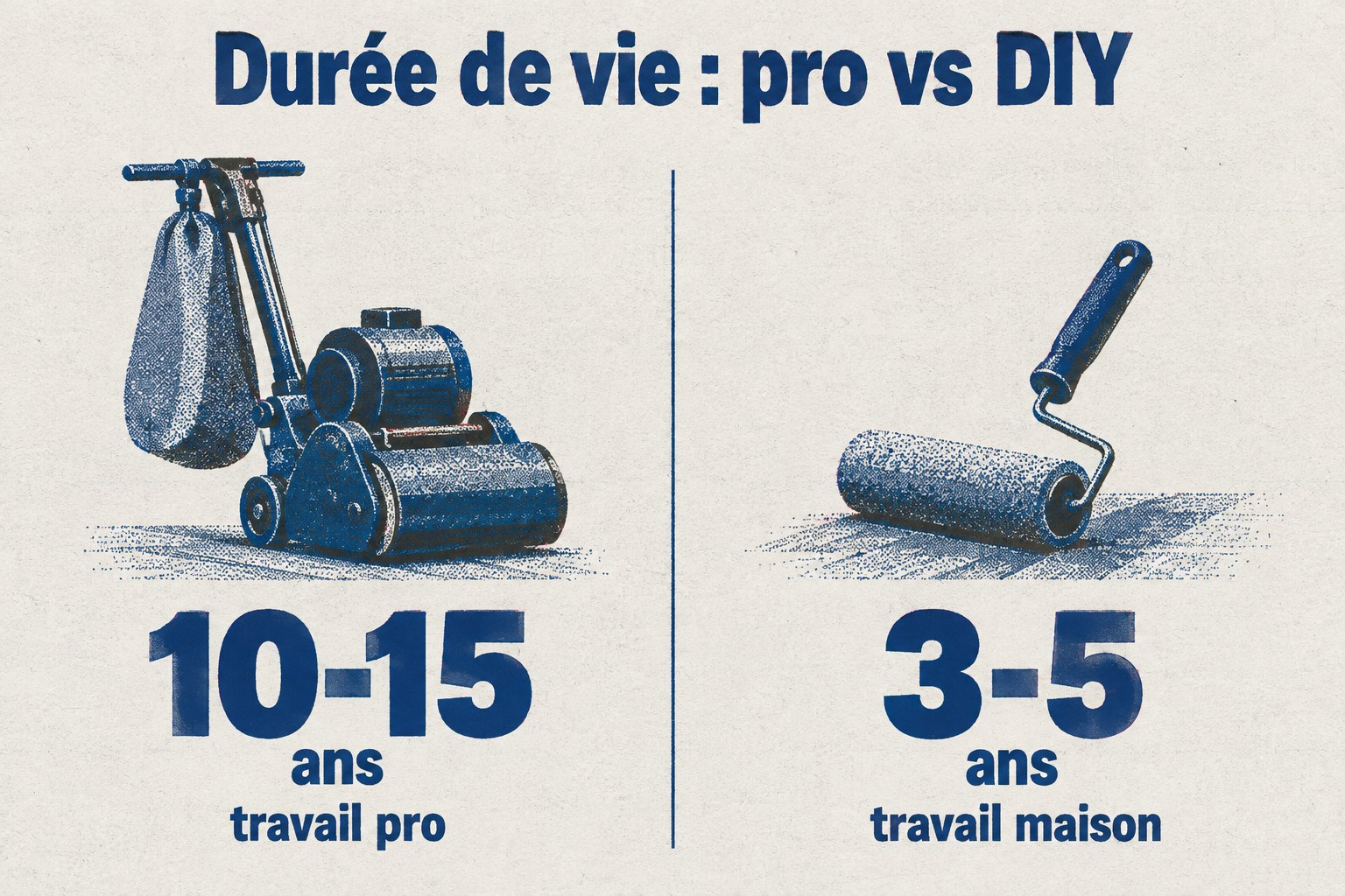 La vitrification professionnelle dure 10 à 15 ans, contre 3 à 5 ans pour un travail maison.