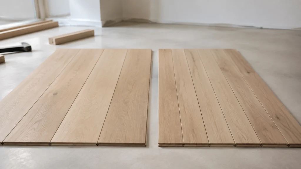Illustration éditoriale pour l’article « Parquet lame large ou étroite : quel format choisir »